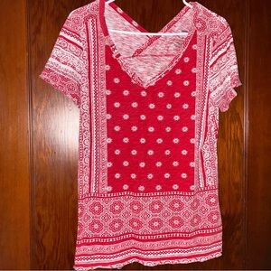 Women’s Medium Sonoma Red Bandana Print Top